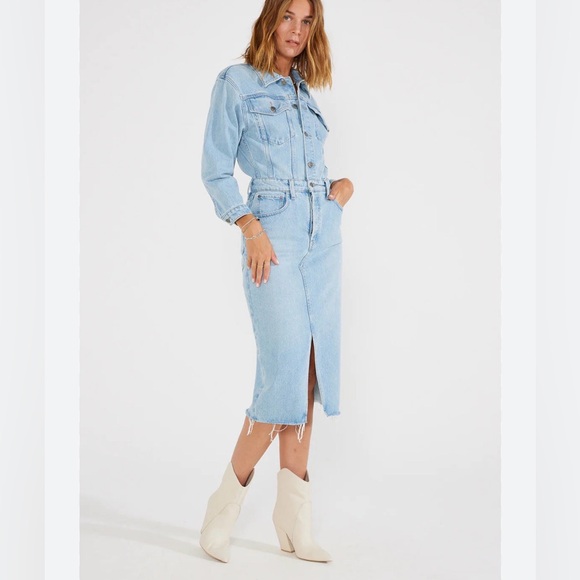 Free People Dresses & Skirts - NWT Free People Etica Lotta Denim Dress Medium